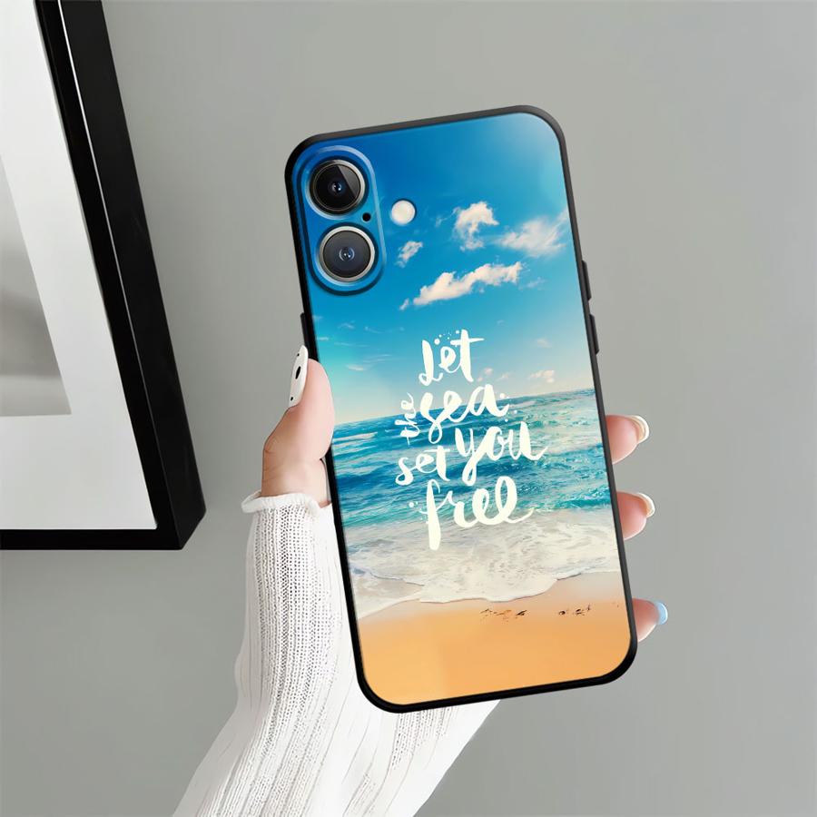 Чехол для телефона Apple iPhone 13 17 Pro Max 12 14 11 Air 16 15 Pro 7 8 XR XS MAX Funda Чехол для телефона с рисунком «Морской пейзаж»