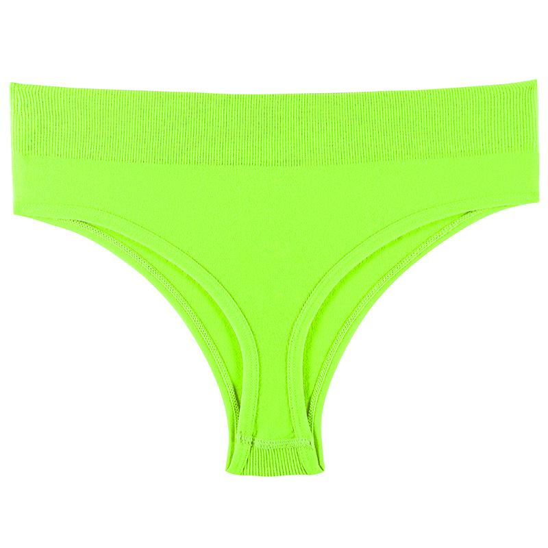 Seamless Mid-Waist T-Back Underwear: Sexy, Invisible, Solid Color, Comfortable for Sports