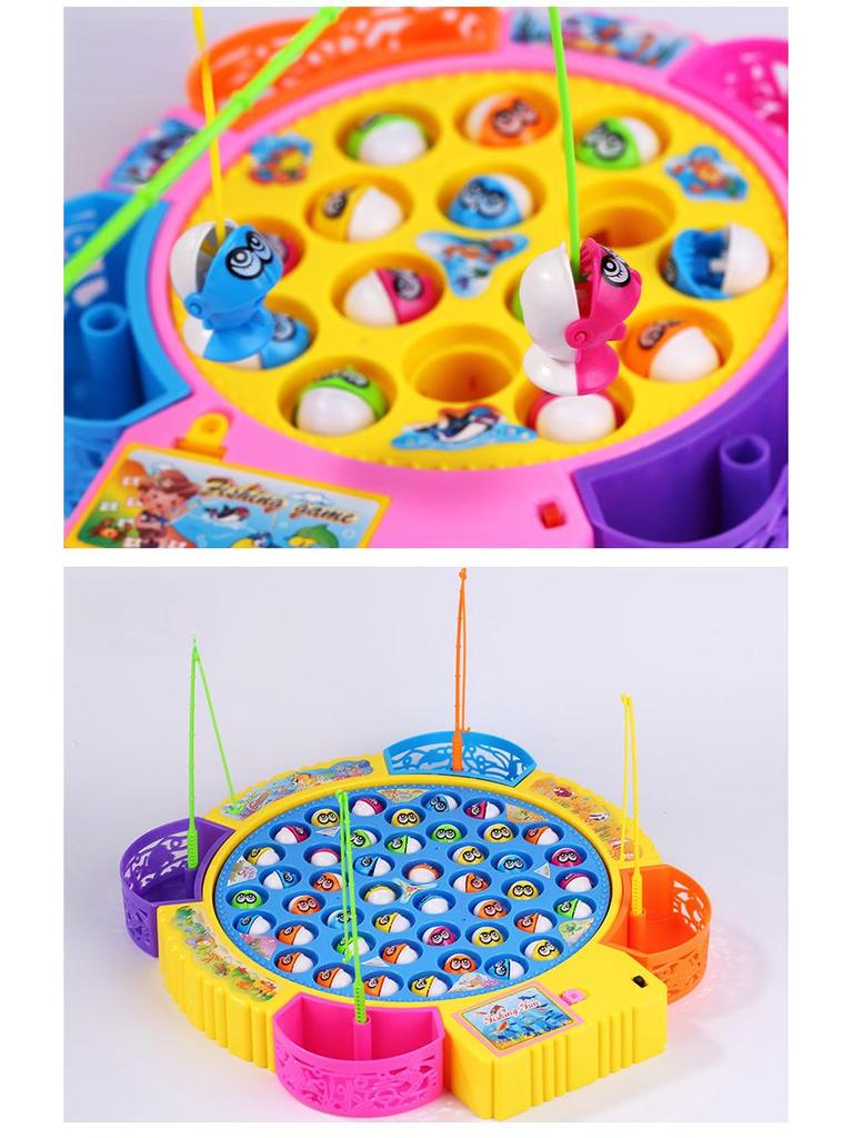 Multifunctional Musical Magnetic Fishing Toy for Kids - Rotating Electric Early Learning Game