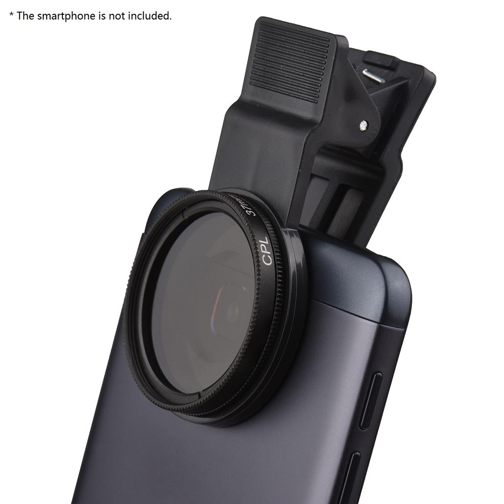 37MM Professional Smartphone CPL Filter Set Clip on Circular Polarizer Lens with Universal Phone Clip Lens Protector