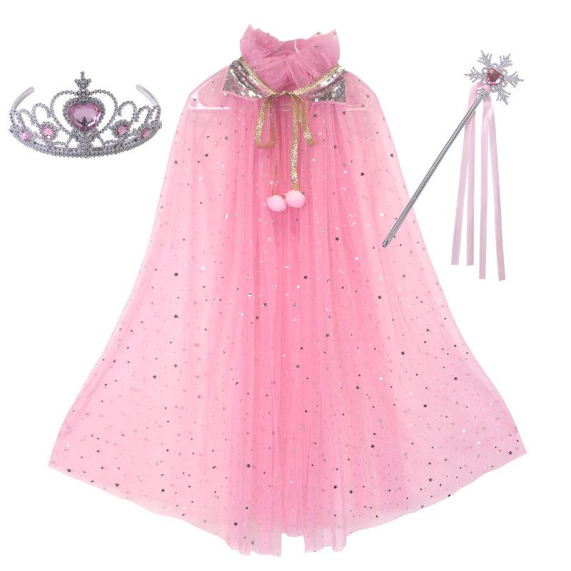 Набор Короны Эльзы Принцессы из мультфильма «Холодное сердце» для девочек с накидкой-шалью с пайетками