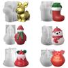 Food Grade Silicone Christmas Mould for Handmade Candle Craft Art Projects Easy Releases