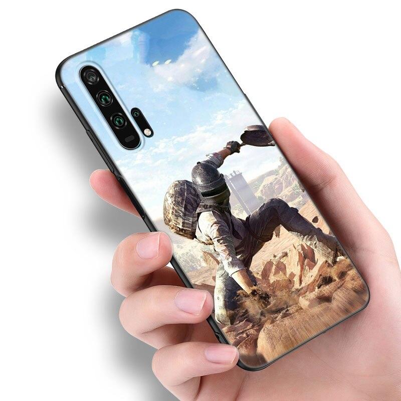 Модный чехол для игрового телефона PUBG для Huawei Honor 7A 8A 9X 20 Pro 8 10X Lite 9A 8C 9C 20E 7S 8S 20S 8X 10i 20i 30i, мягкий черный чехол