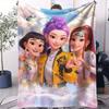 K-Pop Охотники на демонов Одеяло для девочек и мальчиков Плюшевое одеяло-плед Новинка Теплое одеяло Всесезонное Подарок фанату Huntrix для офиса и путешествий