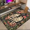 1pc Medieval style art animals Carpet Rug for Living Room Bedroom Home Sofa Decoration,Kids play Non-slip Floor Mat