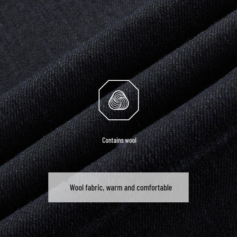 JOEONE Мужские джинсы прямого кроя из смесовой шерсти