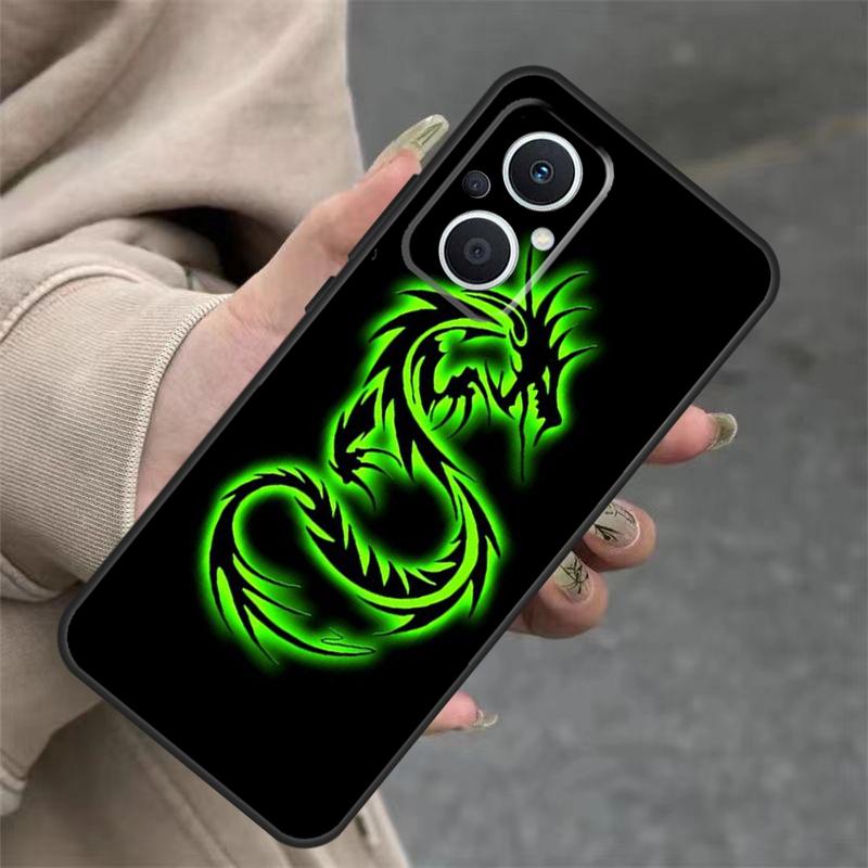 Древний японский чехол с драконом для OPPO Reno 14F 13F 12F 11F 10 12 13 14 Pro 7 8 Lite OPPO Find X5 X6 X8 X9 Pro