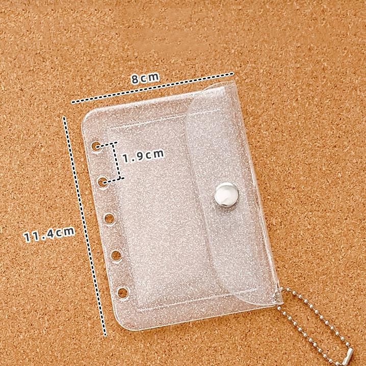 1 шт. держатель для фотокарт Kpop для студентов, блестящий прозрачный чехол-наклейка с подвеской, защитный чехол для фотокарт