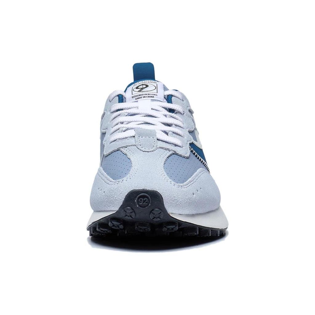 Li Ning Fang Yuan Classic Non-Slip Wear-Resistant Low-Top Casual Shoes Men Sneakers Blue Gray AGCT047-3