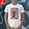 Bruce Springsteen T Shirt Printed Guitar Photo Pose USA Flag Vintage Gift T Top