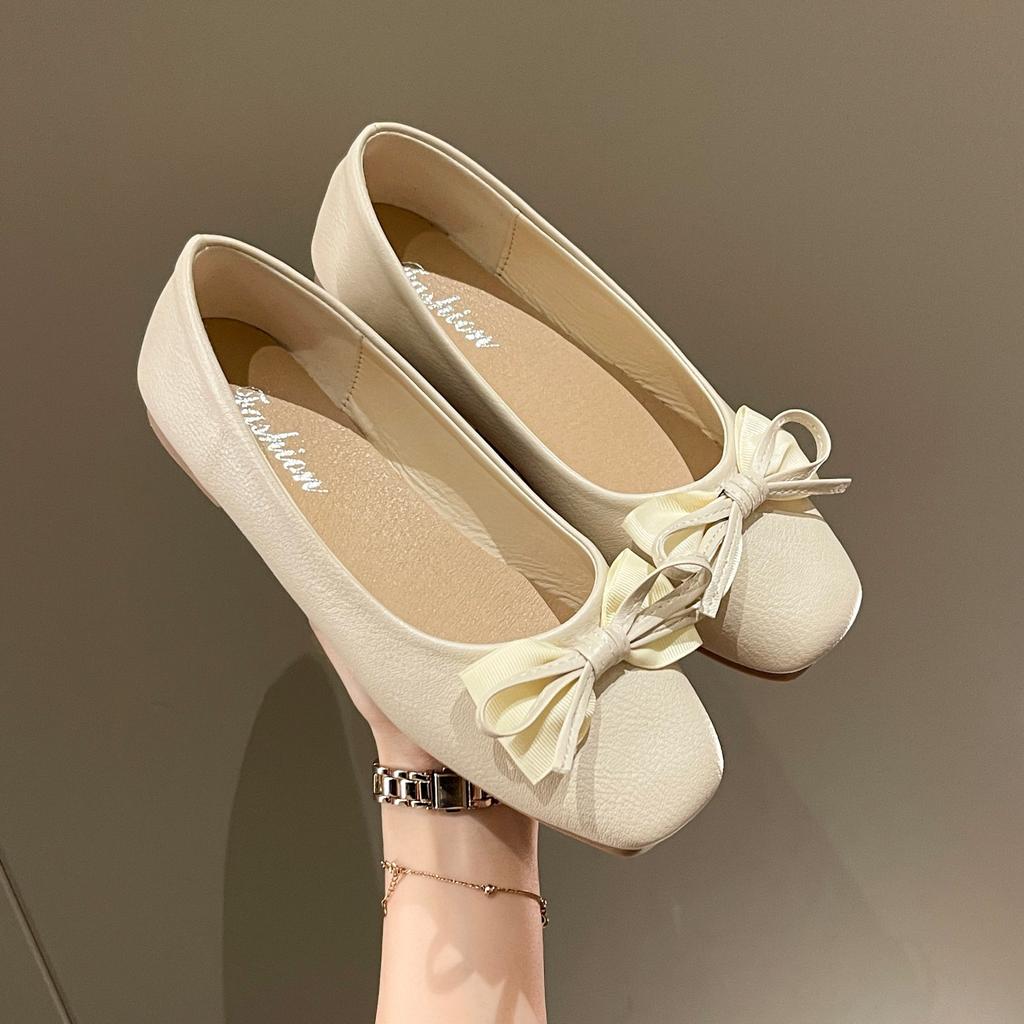 Женская повседневная обувь на мягкой подошве, повседневная обувь с легким бантом и мелкой посадкой