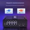 Промышленный 10-гигабитный оптоволоконный сетевой коммутатор Zhongke Optoelectronics