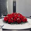 Большая Круглая Центральная Композиция для Отельного Обеденного Стола: Искусственный букет цветов с поворотной подставкой для частных комнат
