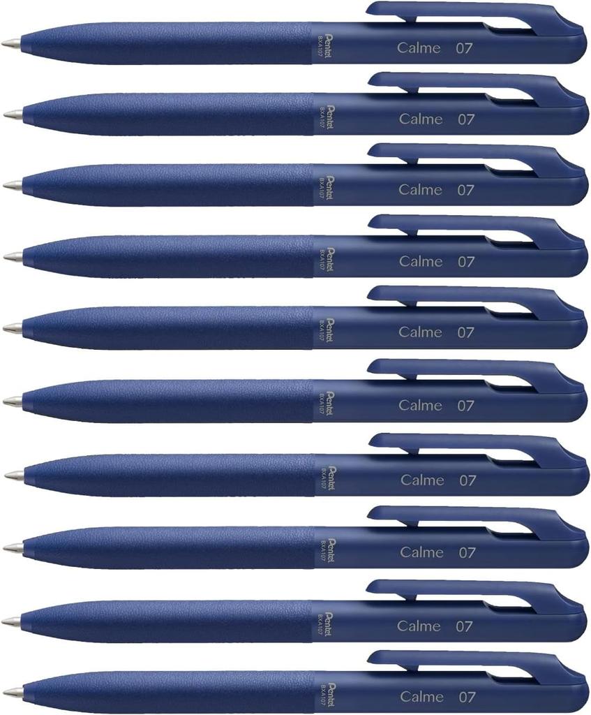 Шариковая ручка Pentel Calme Синяя 10 Масляная ручка, 0,7 мм, Чернила, Ручки, BXA107C-C