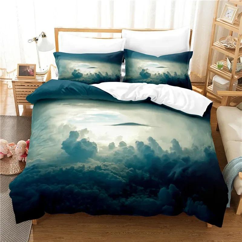 Комплект пододеяльника Cloud Sky размера King/Queen, розовый, сине-зеленый, красивый пейзаж, мягкий постельный комплект для детей, подростков, взрослых, девушек