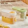 3.9L Faucet Cold Water Bottle Fridge Drink Dispenser with Wide Mouth Leakproof Beverage Dispenser for Lemonade Iced Tea Juices for Hot Cold