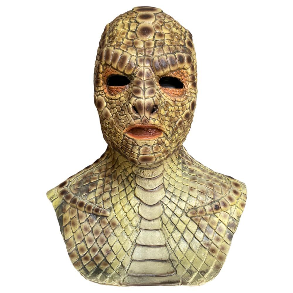 Scary Snake Monster Mask Realistic Halloween Cosplay Party Mask Full Face Mask Theme Party