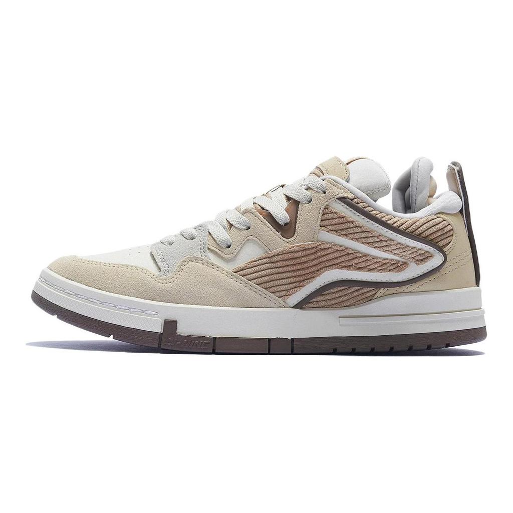 Li Ning Wave PRO Скользкие, Износостойкие, Легкие Низкие Скейтбордические Кроссовки Мужские Бежевые AECS051-4
