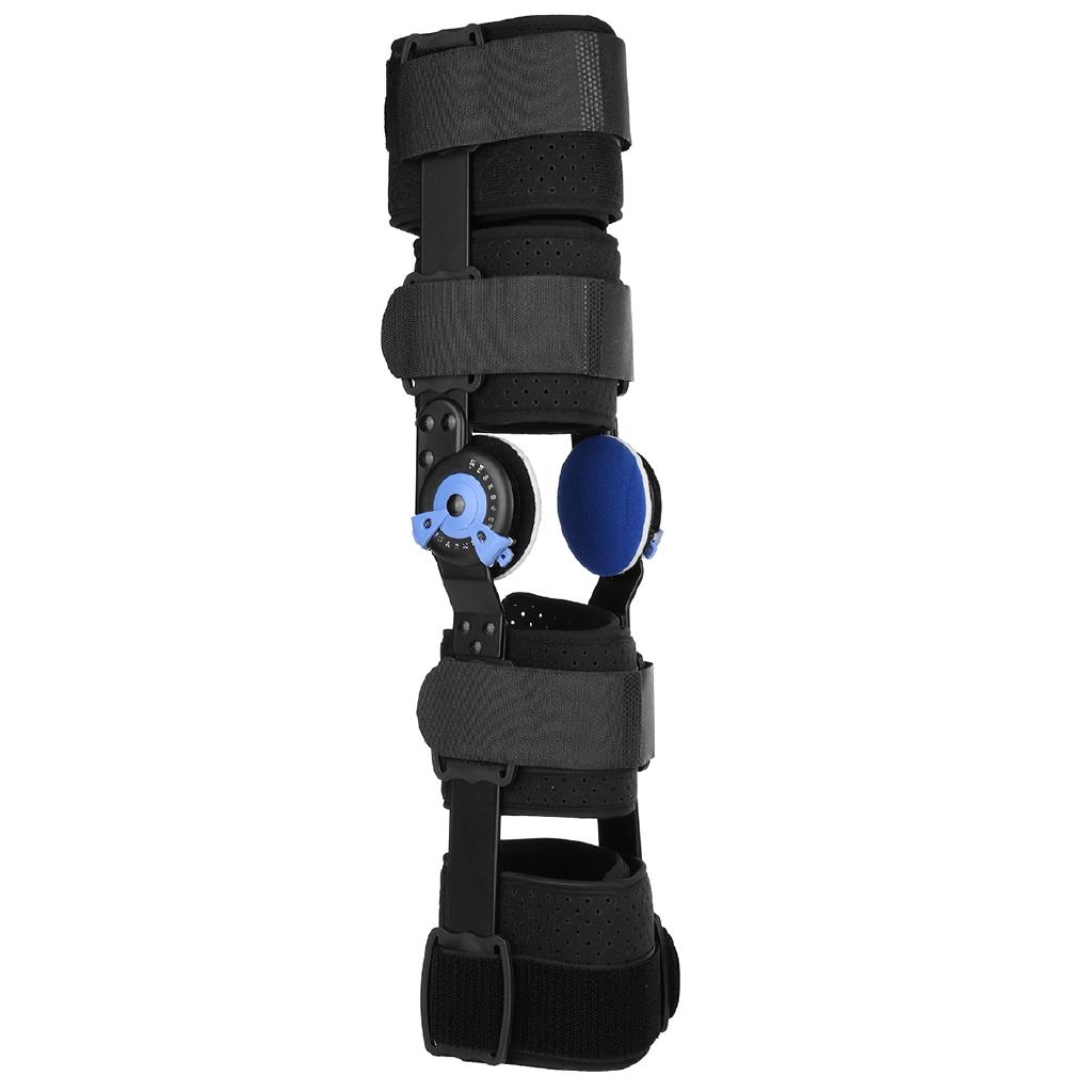 Черный ROM, класс 0–120 градусов, регулируемый шарнирный бандаж для колена, поддержка и защита колена