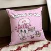 Cute EEsther Bunny Pink Cushion Cover Reversible Soft Durable Pillow Cover Home  Car MultiScene Use for Daily Comfort