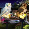 Solar Owl Resin LED Light Outdoor Garden Floor Insertion Light Garden Path Street Light Christmas Day Decorative Atmosphere Light