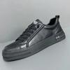 Модные роскошные кожаные кроссовки на платформе для мужчин, дизайнерские спортивные белые туфли с мягкой подошвой для мужчин, модная повседневная осенняя обувь для мужчин