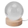 3D Лунный Ночник Хрустальный Шар Ночник Светодиодный Деревянный Резьба Столешница Украшения для Друзей