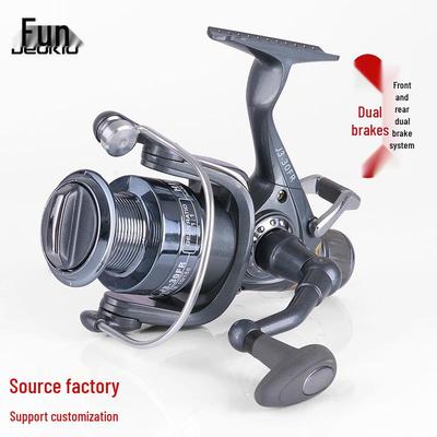 Дальнобойная спиннинговая катушка с двойным тормозом для карповой ловли