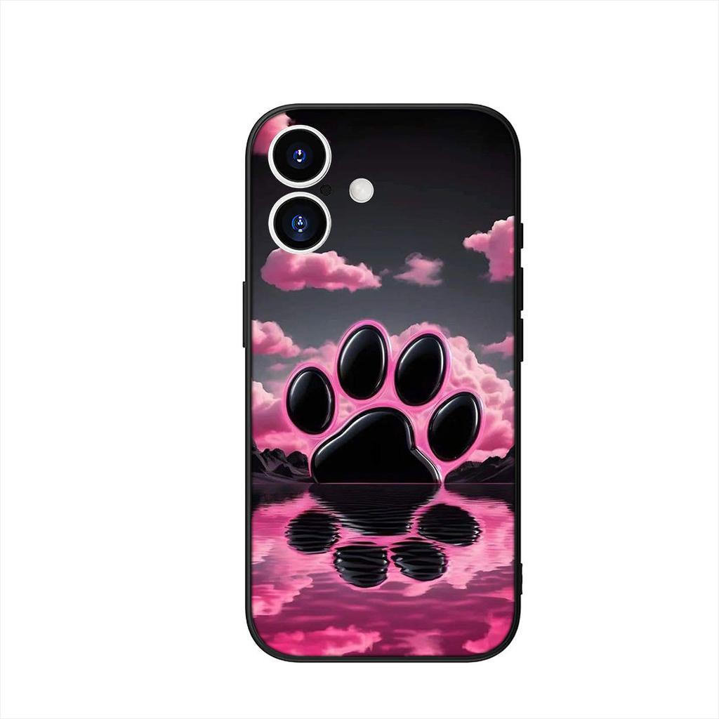Cute Dog Cat Paw Cover Phone Case for Apple iPhone 17 16 15 11 Pro XS Max XR 6 7 8 Plus + SE 2020 5 16E
