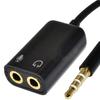 3,5 мм аудиоразветвитель совместимый пластиковый практичный кабель маленький аудиоадаптер для микрофона