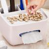 Настольная коробка для салфеток, держатель с дистанционным управлением, 2 сетки, многофункциональная коробка для салфеток для гостиной