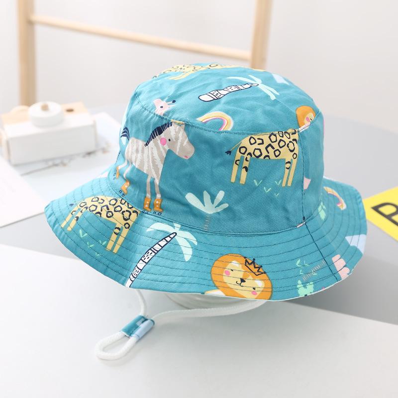 Fisherman's hat for children, summer sun protection, thin style for boys, large brim, wide brim, cute Korean style for girls
