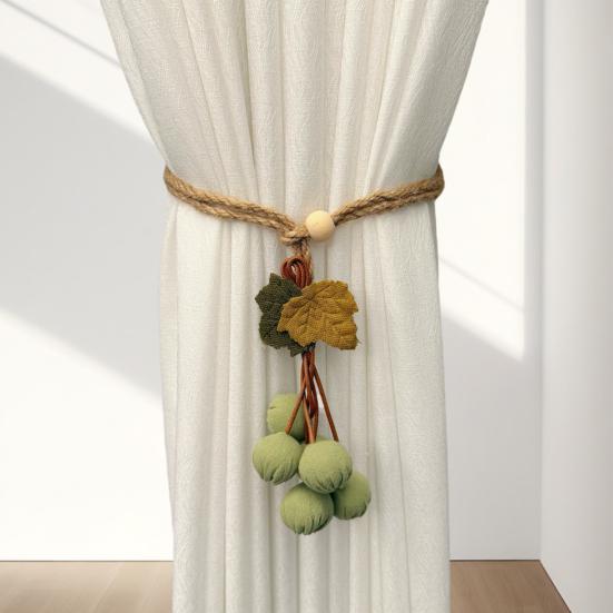 2 шт. Подхваты для штор с декором в виде тыквы, установка без сверления, декоративные держатели для штор, для гостиной