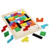1 Set Wooden Jigsaw Puzzle Baby Early Education Fun Game Children Thinking Logic Square Toy Tangram Puzzle