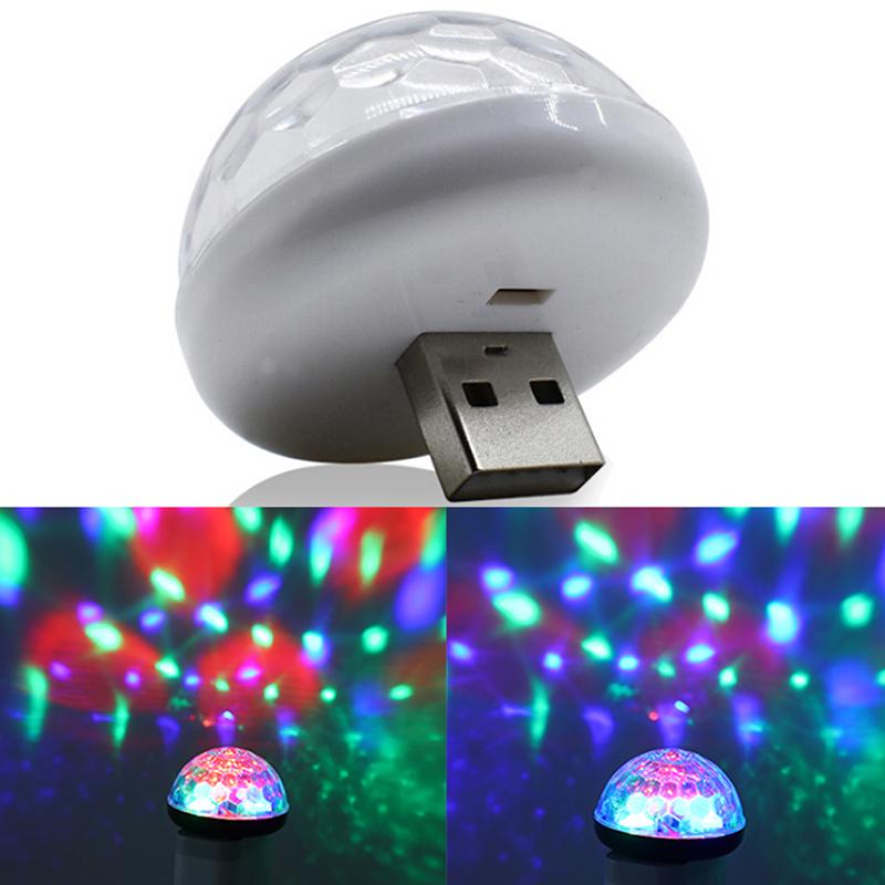 1X Автомобильный USB RGB Мини Интерьер Атмосфера Неоновый Свет Цветная Музыка Светодиодный Декор Лампа