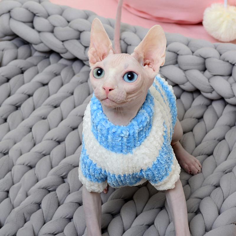 Pet Cat Clothes Winter Autumn Warm Cats Sweater Jumper Sphynx Dog Hoodie Clothing Pullover Knitted Shirt For Cat Kitten Supplies