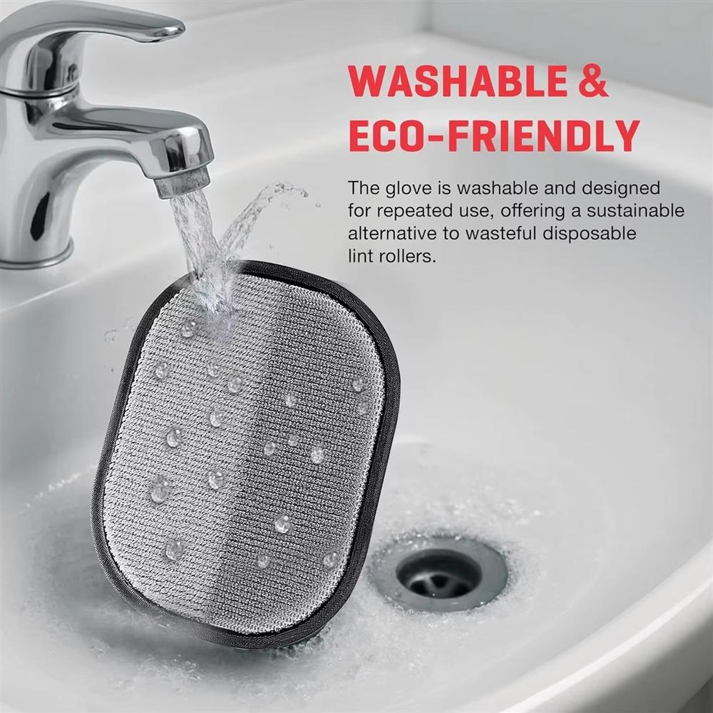 Electrostatic Gloves 2X Faster Hair Removal Washable Reusable for Cats Dogs Pet Grooming and Shedding Solution