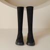 Thick-soled Boots for Women In Autumn and Winter High Boots 7cm High Heel Waterproof Platform To Increase Elasticity Knee-length Sponge