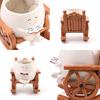 Smile Face Flower Pot Resin Rocking Chair Reading Planter Pot Smiling Succulent