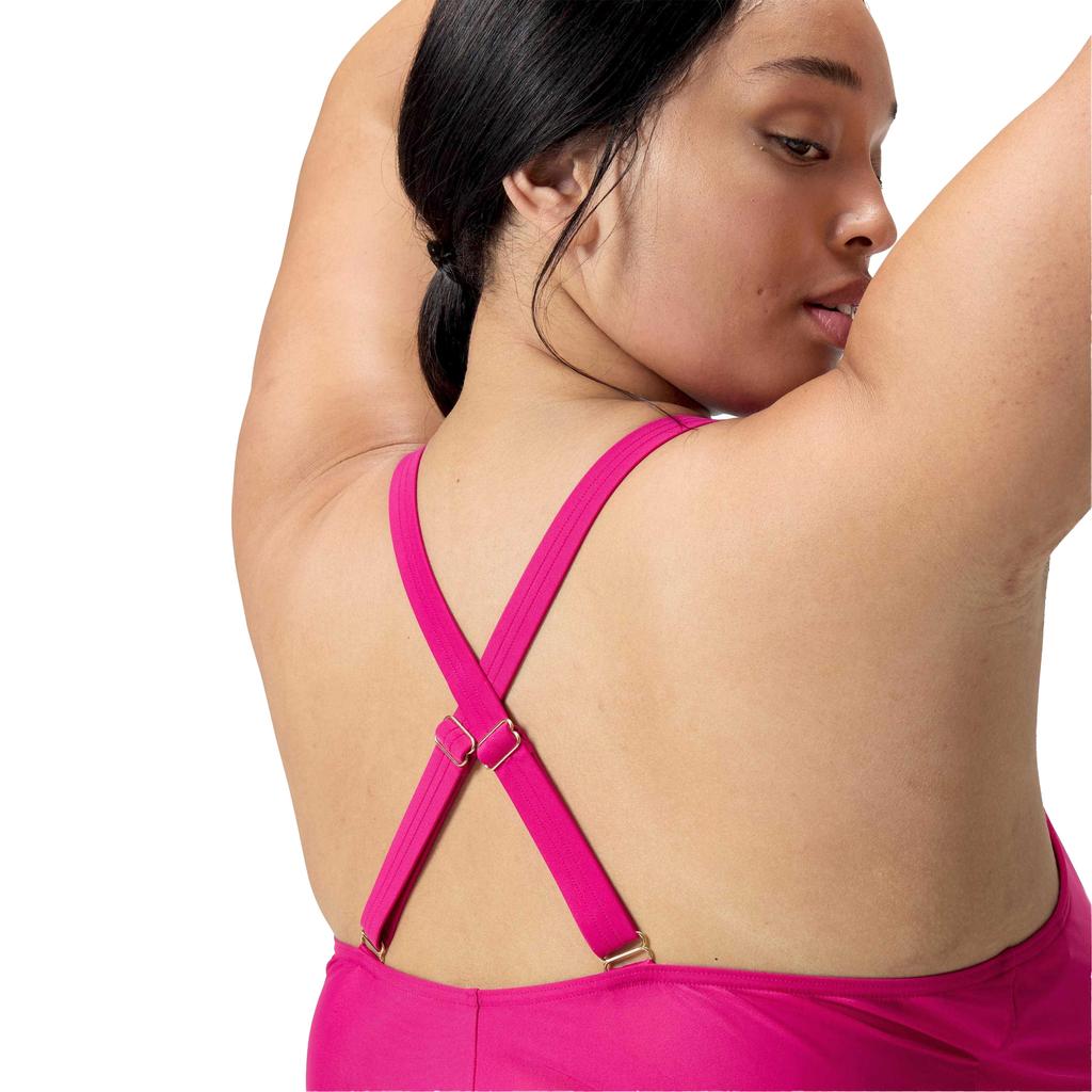 Speedo Женский/Дамский Формирующий Купальник с V-образным Вырезом Плюс Цельный