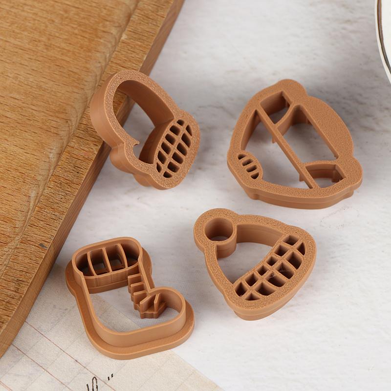 4 шт. Рождественские зимние перчатки, свитер, шапка, носки, формочки для полимерной глины, модель, подвеска на рождественскую тематику, сделай сам, серьги, ювелирные аксессуары