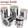 Stainless Steel Sealed Visible Storage Container Coffee Tea Moisture-proof Container Dried Fruit Preservation Storage Container