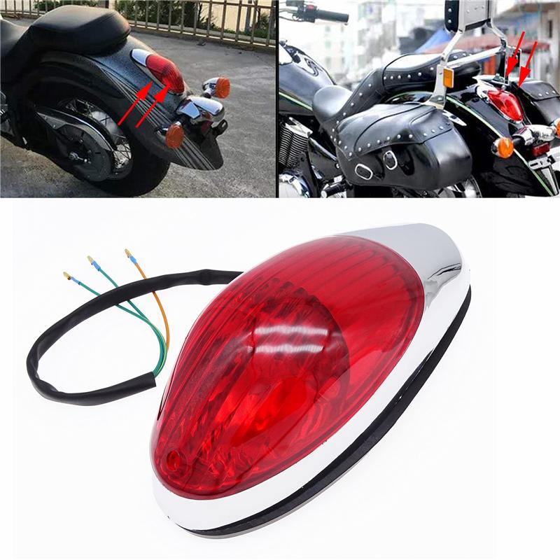 1 Pcs Universal Motorcycle Rear Taillight Running Light Red LED Brake Indicator Lamp Fit for Suzuki Kawasaki Honda Yamaha