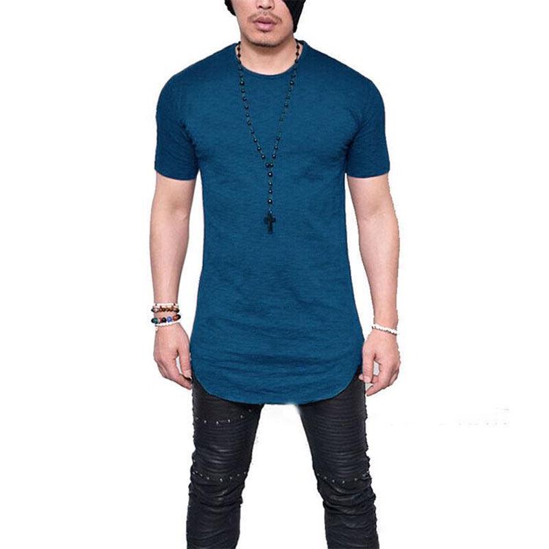 Ultra-comfortable Curve Hem Men T-shirt With Side Zipper In Premium Cotton Blends