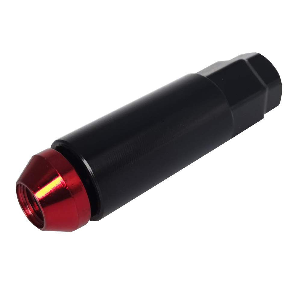 CCE Стальные Гайки Колеса M12 x 48мм Сквозные 20 50BV30 Блокирующие Racing Шины Гайки P1.25, Глубина, Тип, Комплекты, Кованые, Гайки, Гайки, (красный)
