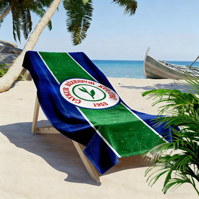 Пляжное полотенце Rizespor с принтом, большое, мягкое, быстросохнущее, для пляжа, кемпинга, плавания