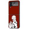Anime Jujutsu Kaisen Case For Samsung Galaxy Z Flip 4 Zflip3 Z Flip 3 5g Zflip Zflip4 Zflip Flip3 Black Cover Bumper