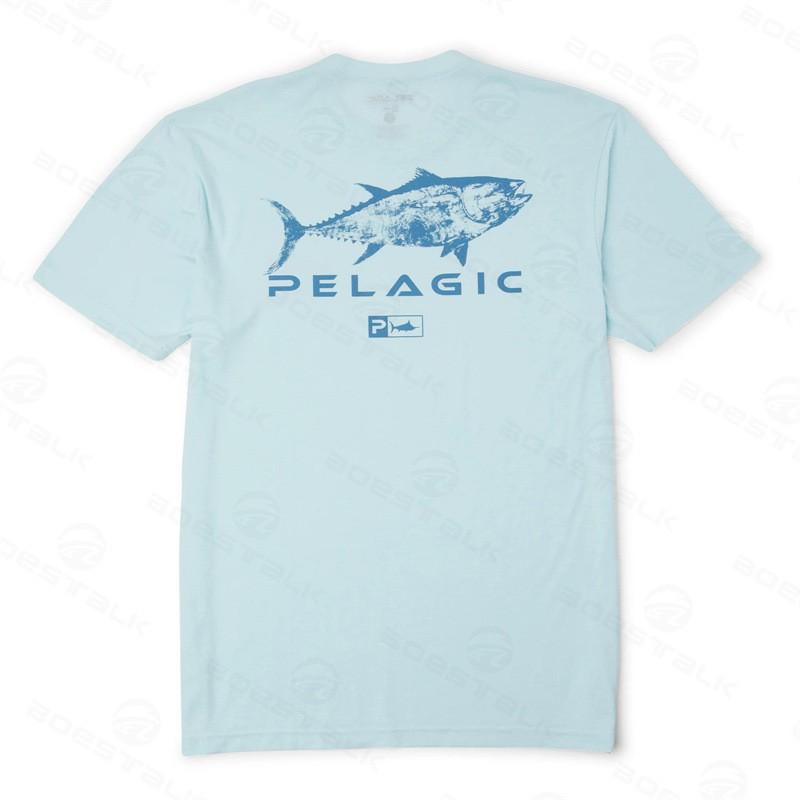 Pelagic Fishing Clothes Outdoor Sunscreen Quick-drying Ice Silk Short Sleeve Round Neck Shirt T-shirt Men
