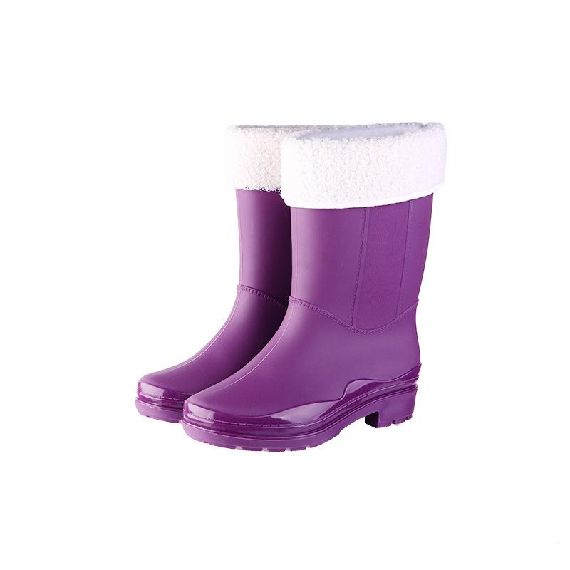 Medium Tube Rain Shoes Women's Korean Version of Fashion Trend Adult Four Seasons Low-top Work Water Shoes Solid Color Rain Boots Manufacturer