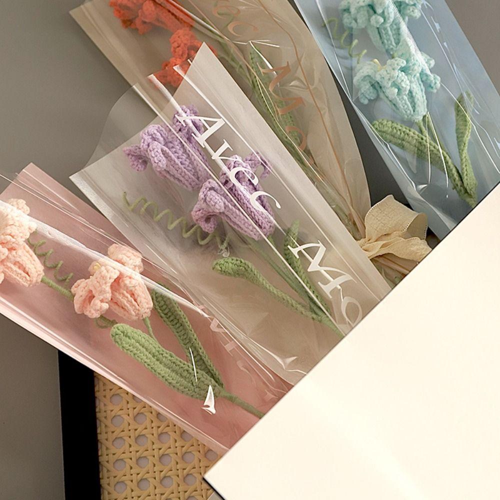20PCS Waterproof Single Flower Packaging Bag Package Supplies Bouquet Packing Material Mother's Day